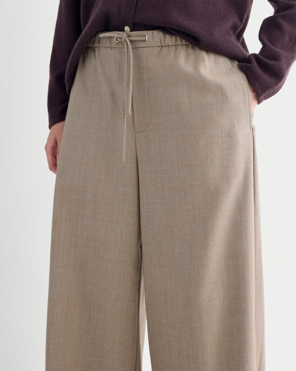 Pull-On Trouser in Tailor Twill | Light Taupe