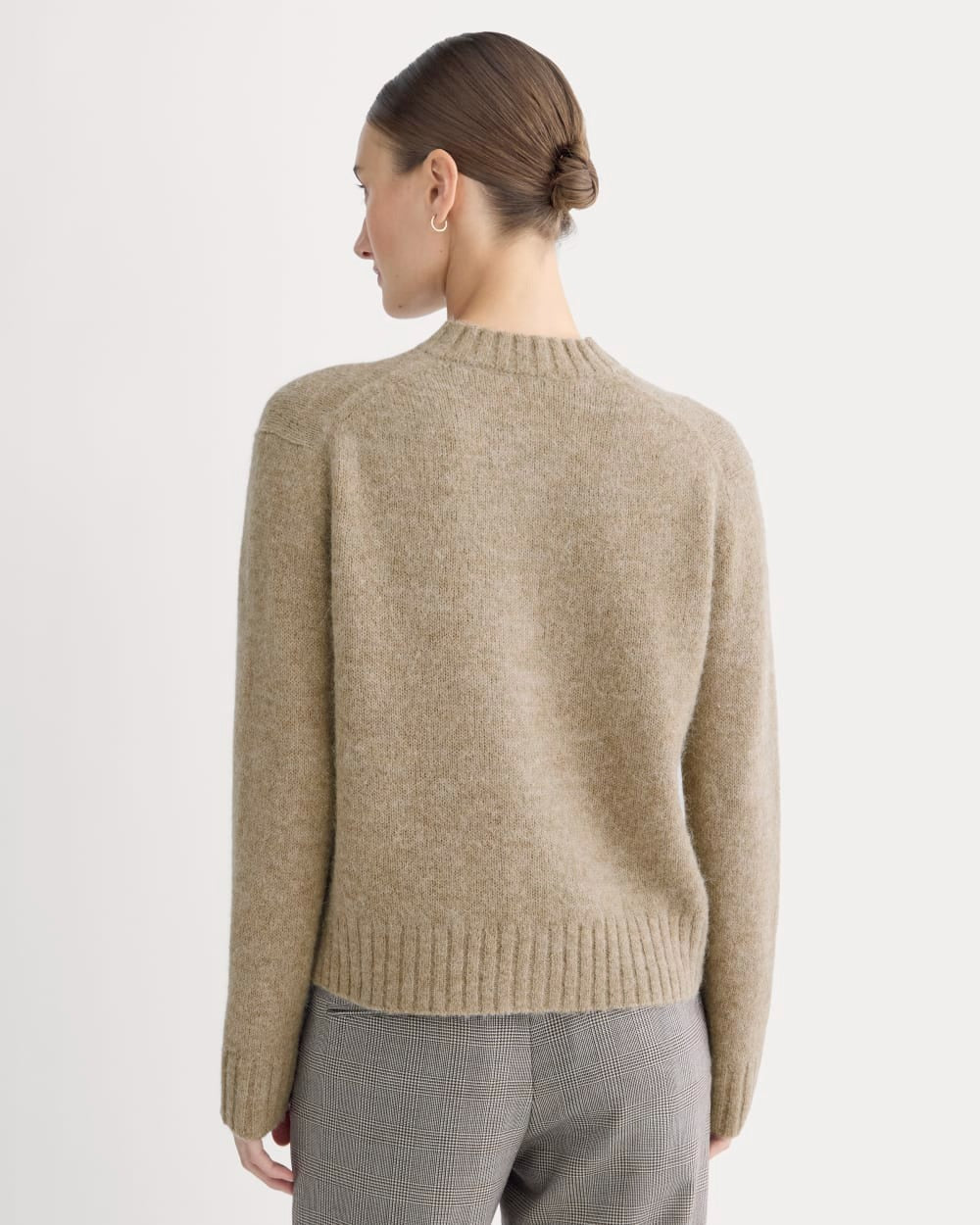 The Crew Cardigan in Alpaca | Dark Heathered Camel