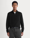 Cashmere Quarter Zip Sweater | Black