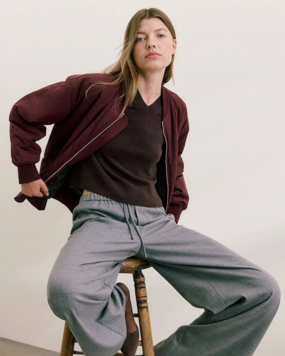 Pull-On Trouser in Tailor Twill | Heather Graphite