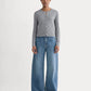 The Cropped Cardigan in Cotton Cashmere | Heather Charcoal