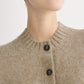 The Crew Cardigan in Alpaca | Dark Heathered Camel
