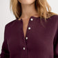 Boxy Henley in Cozy Waffle | Heathered Port Royale