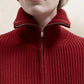 The Full-Zip Sweater in Everyday Cotton | Merlot
