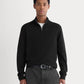 Cashmere Quarter Zip Sweater | Black