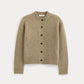 The Crew Cardigan in Alpaca | Dark Heathered Camel