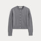 The Cropped Cardigan in Cotton Cashmere | Heather Charcoal